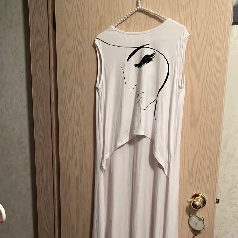 STYLEWE Asymmetrical White Sleeveless Shirt